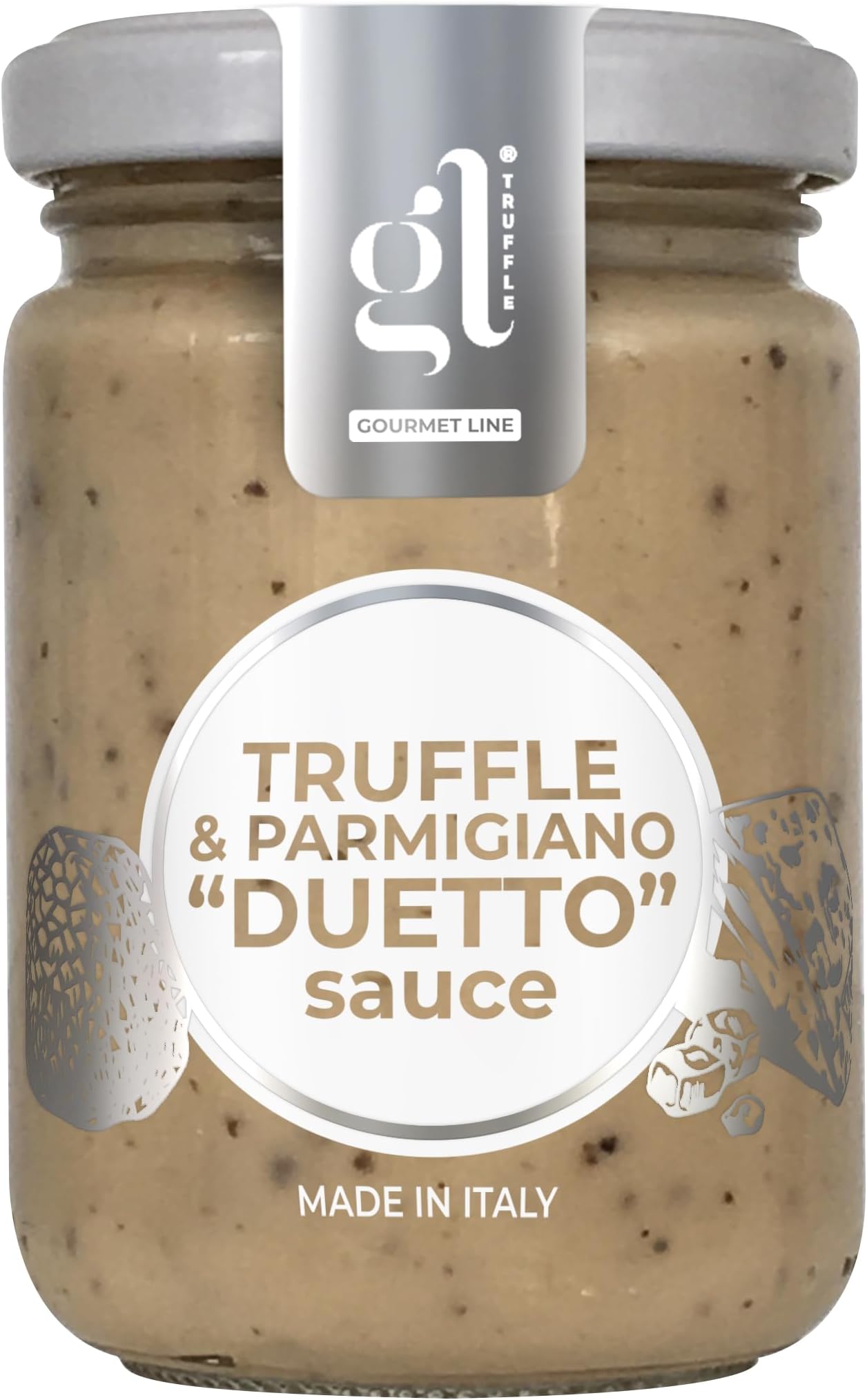 Truffle & Parmigiano "Duetto" Cream Sauce, Tartufi Pasta Sauce, Condiment, 13...