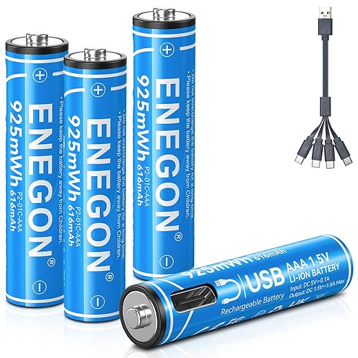 ENEGON USB‑C Rechargeable AAA Batteries