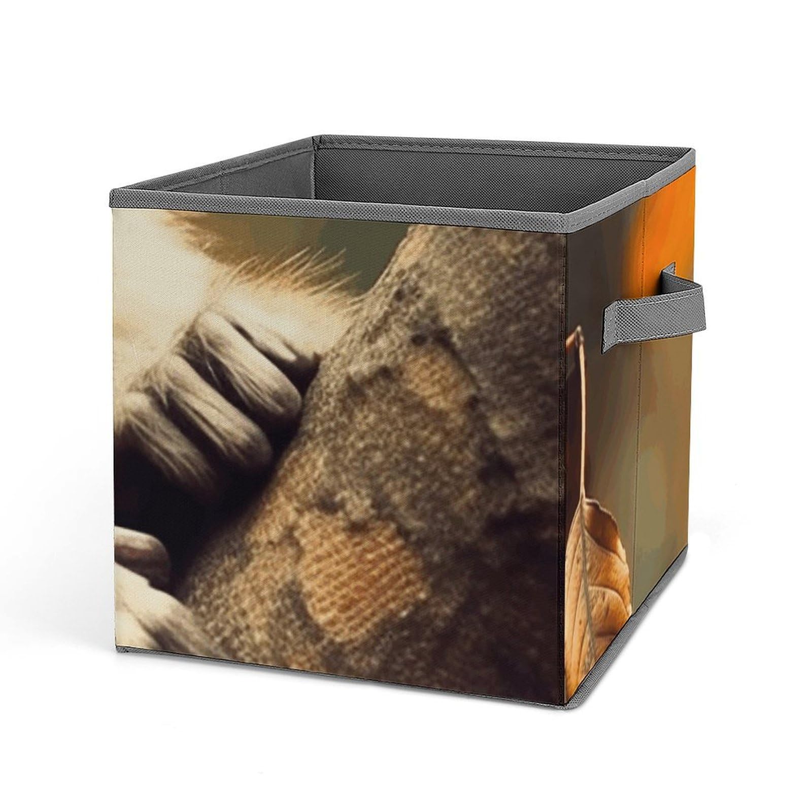 Cube de rangement pliable singe pour jouets et vêtements