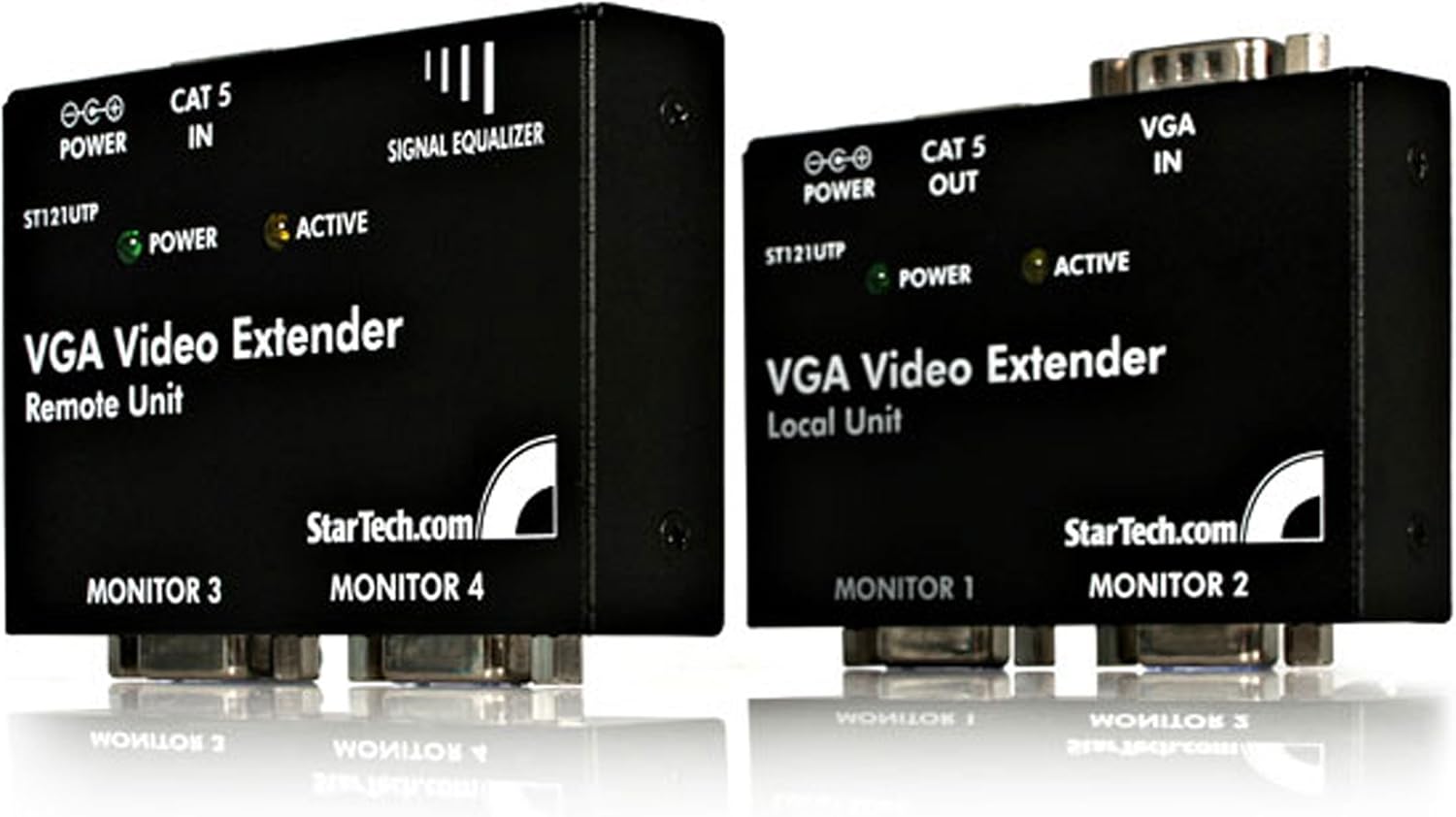 StarTech.com VGA Video Extender over Cat5 (ST121 Series) - Up to 500ft (150m) - VGA over Cat 5 Extender - 2 Local and 2 Remote , TAA (ST121UTP)