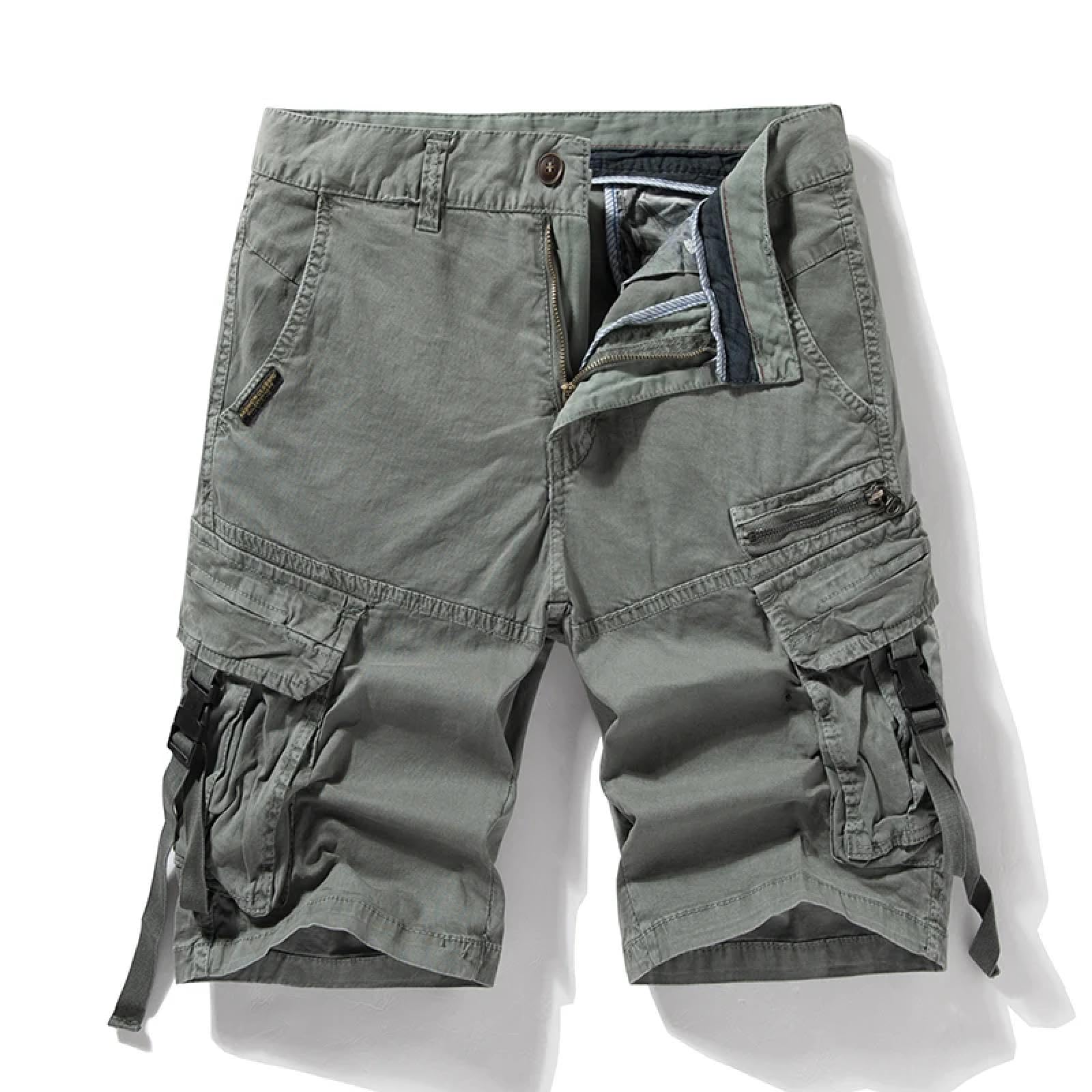 Pantaloncini Uomo Cargo Tasche Activewear All'aperto Corsa Casual Estate Uomo Pantaloncini Cargo
