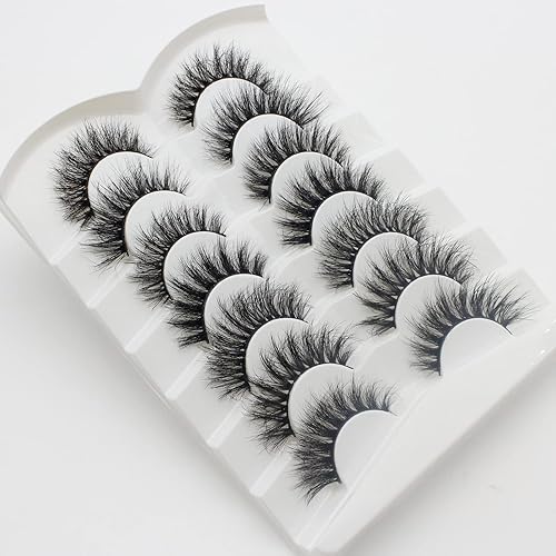 Miniatura 5 de Pestañas postizas 3D hechas a mano, aspecto natural, paquete de 7 pares, pestañas largas, dramáticas, reutilizables, suaves, esponjosas,
