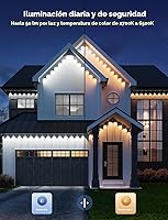 Vista 3 de Govee Luces permanentes para exteriores Pro, 100 pies con 60 luces LED RGBIC para iluminación diaria y de acento, 75 modos de escena para decoración