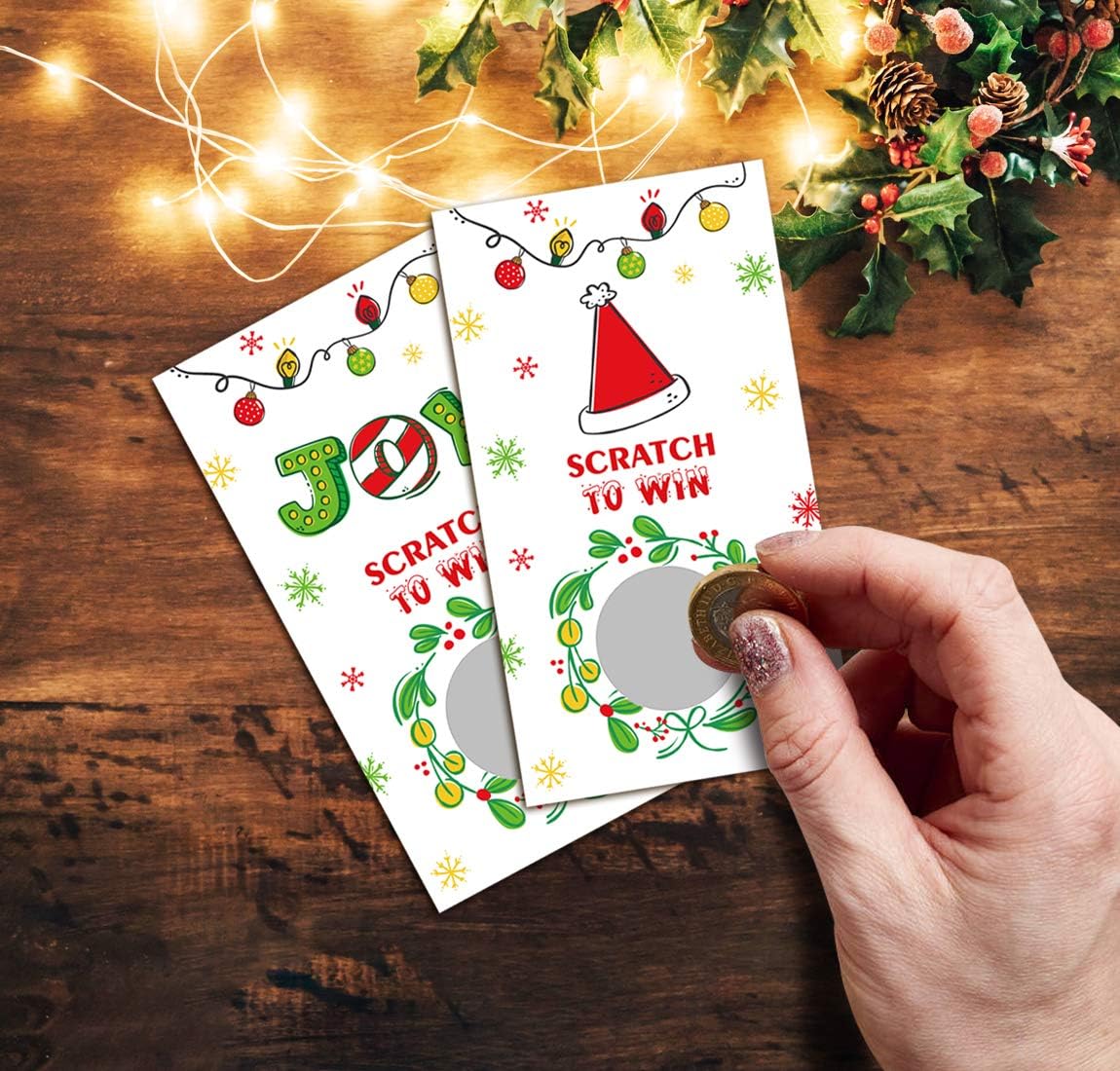 48PCS Christmas Scratch Off Party Game Cards - Xmas Holiday Games Supplies Activity image 2