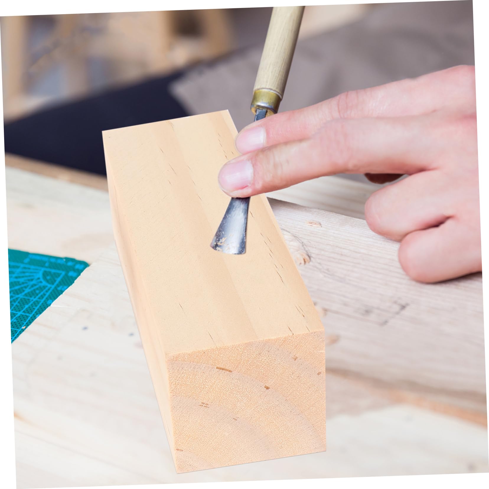 Holzklötze Basteln 16 Stück Holzblöcke Massivholz 2x5cm Holzleisten Selbstgemacht Schnitzübungen Anfänger Kunsthandwerk