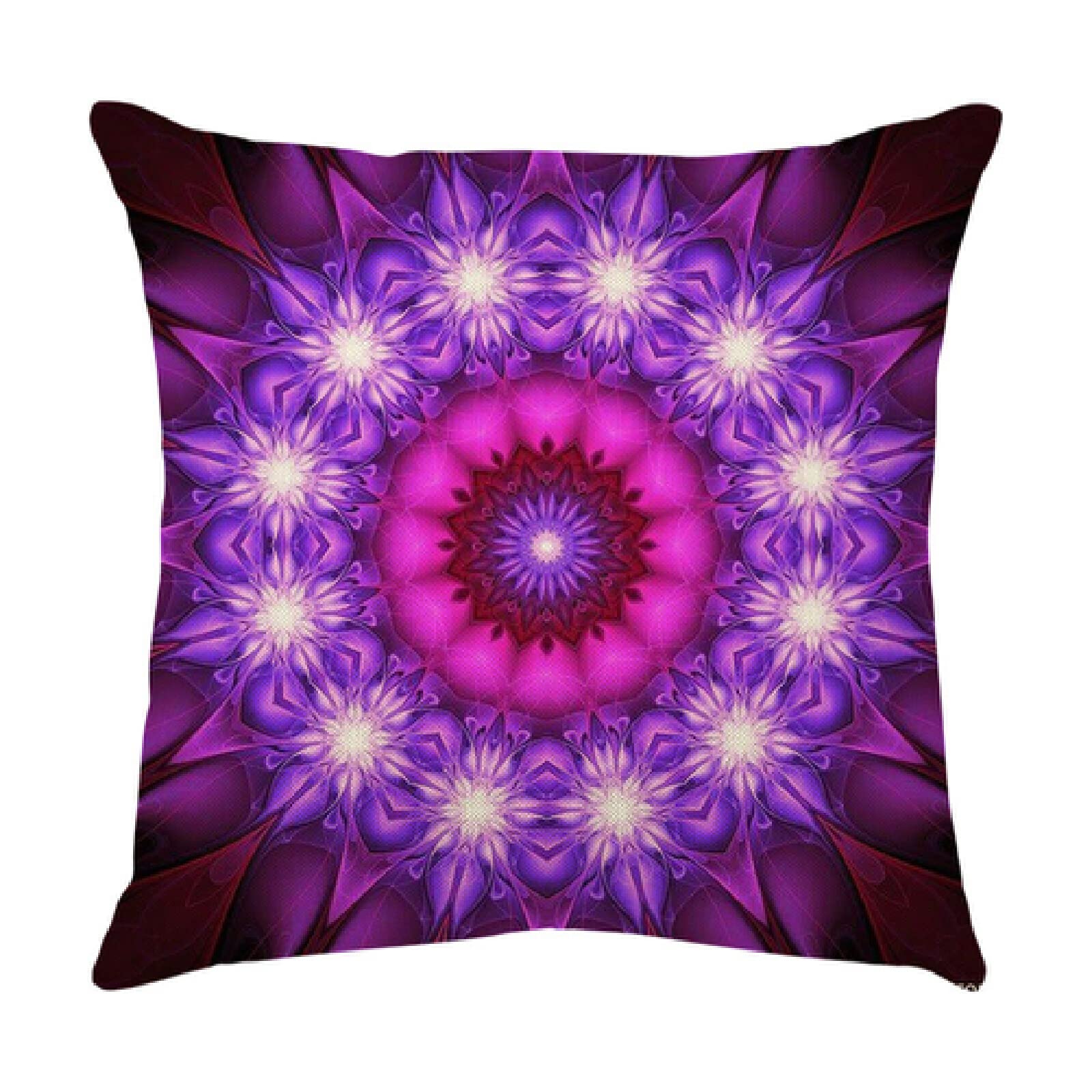 4 Piezas Funda de Almohada Flores Brillantes Fundas de Cojín Terciopelo Sencillo y Decorativo para Sofá Camas Dormitorio Coche Lino Cojines Throw Pillow Covers 80x80cm/32x32 Inch