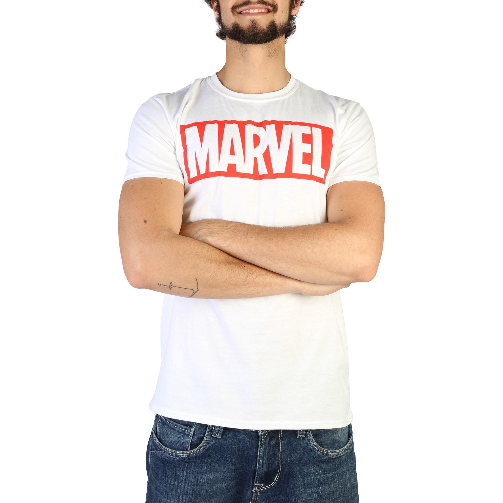 MARVEL Men's Marvel Comics - Core Logo Mens T-shirt White Xxl T Shirt, White, XXL UK
