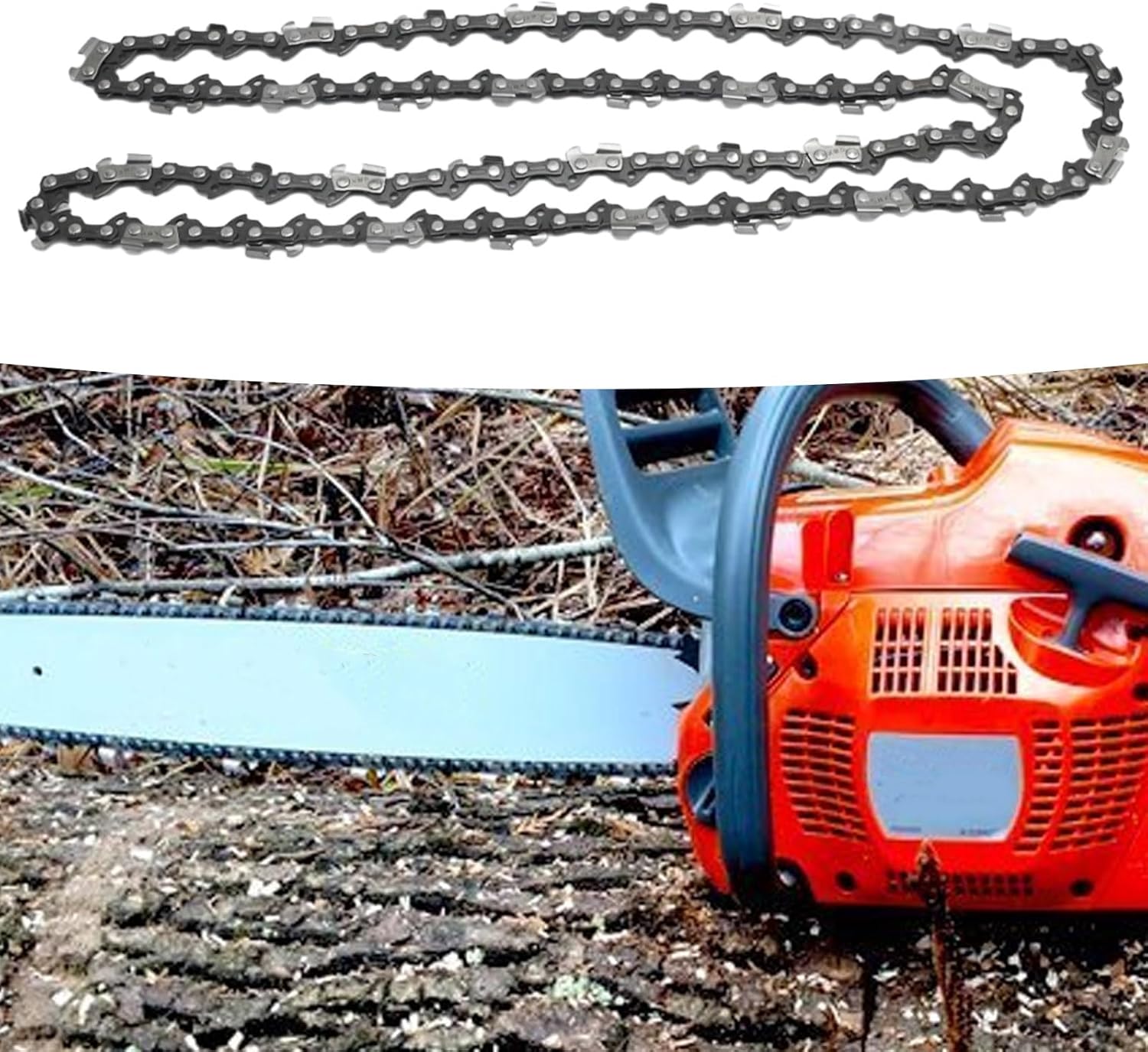 Saihisday 4Pcs 20" Chainsaw Chain 3/8" Pitch 0.050'' Gauge 72 Drive Links Replacement for Husqvarna 257 261 455 Rancher 460 Rancher Replacement for Stihl MS 290 MS 310 MS 391