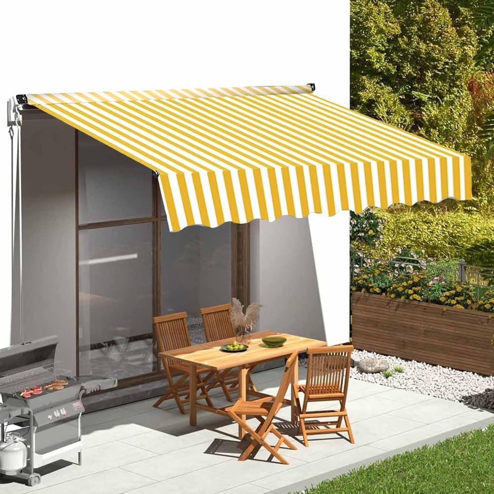 Housse de rechange pour auvent de jardin rétractable tissu anti-UV 6x3