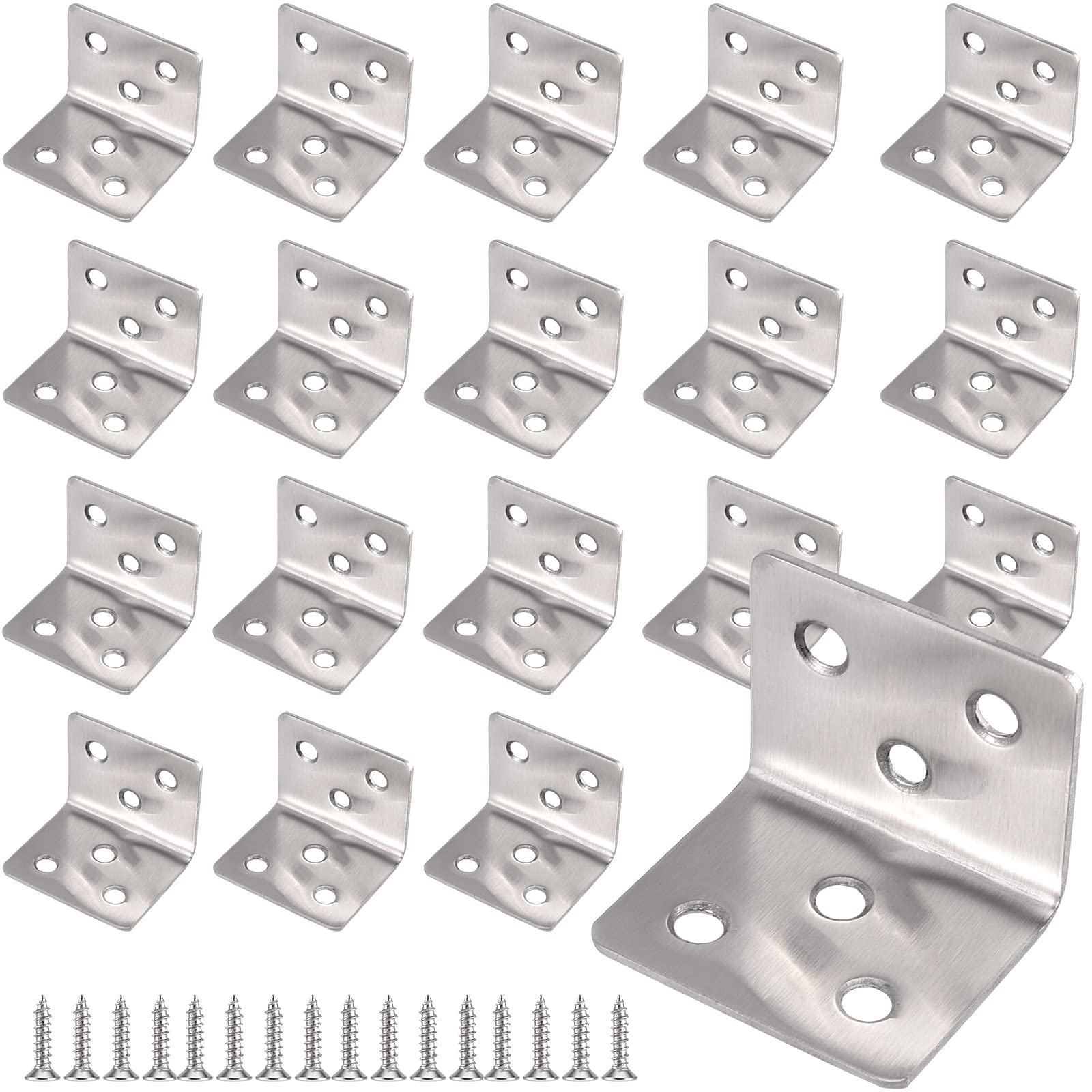 Staffa A L Staffe Angolari Da 20 Mm, 16 Pezzi A Forma Di L, Staffa