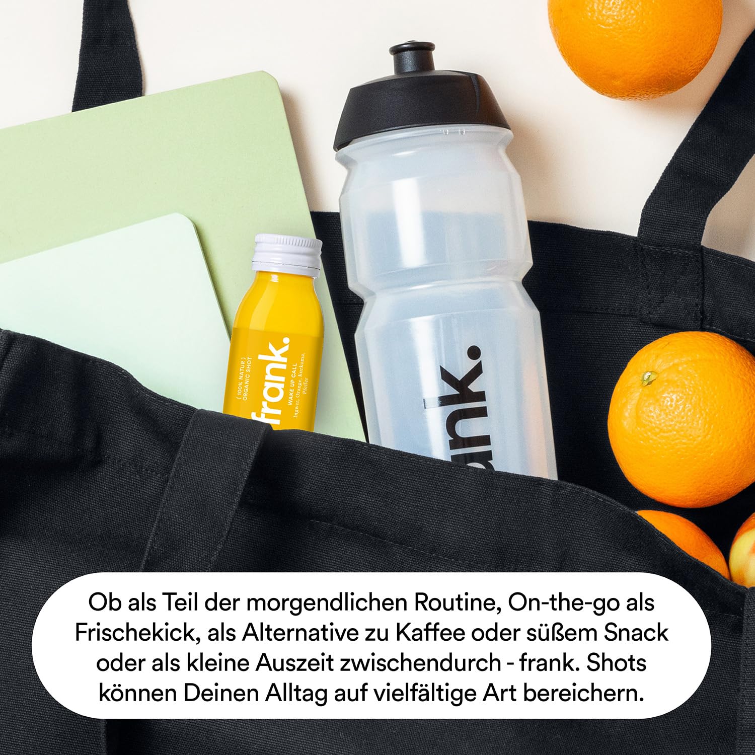 Frank Juice Bio Ingwer Shots "Immunity" 28 x 60 ml, Vegan & in Glasflaschen | Mit Kurkuma, Orange und Pfeffer | ohne Farb-, Süß- oder Konservierungsstoffe | nachhaltiges Premiumprodukt