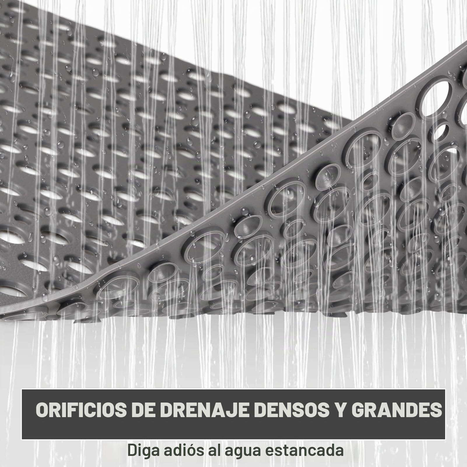 Alfombrilla de ducha cuadrada antideslizante, antideslizante, 70 x 70 cm, alfombrilla de ducha grande para plato de ducha interior, alfombrilla de goma suave antideslizante para baño, suelo húmedo