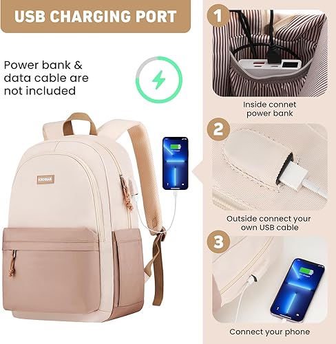 Miniatura 6 de Mochila escolar para adolescentes y niñas, bonita mochila para estudiantes, bolsa para laptop, mochilas universitarias estéticas para mujeres,