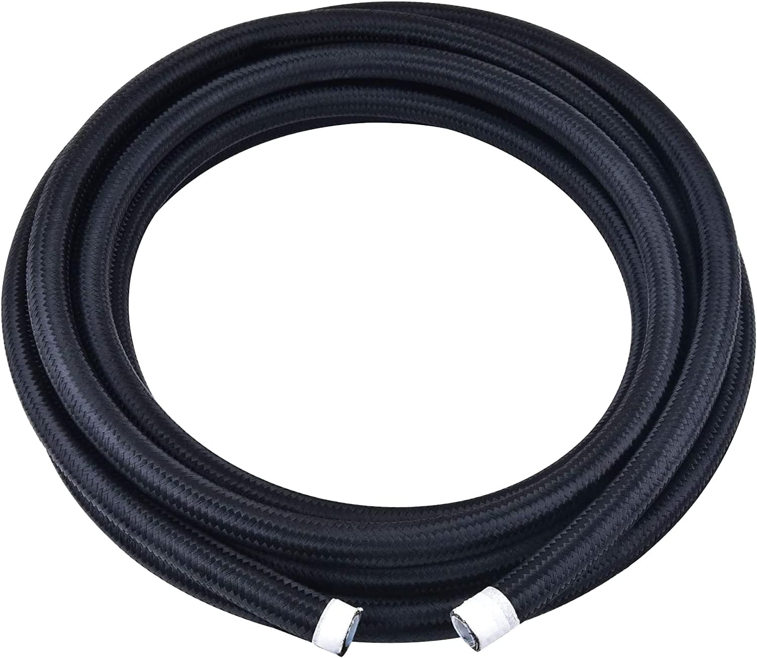 EVIL ENERGY 6AN PTFE E85 Nylon Fuel Hose 20FT Black Bundle with 6AN PTFE Hose End Fitting 90 Degree