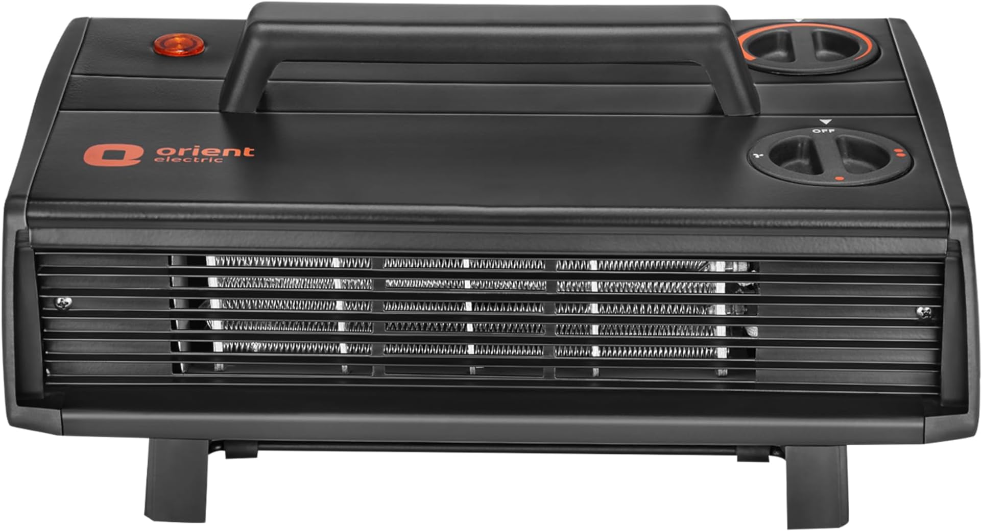 Heat Convector Compact Heater | 2000W with two heat settings | Quick Heating with two fans | Neon Indicator| 2-year warranty by Orient | Black