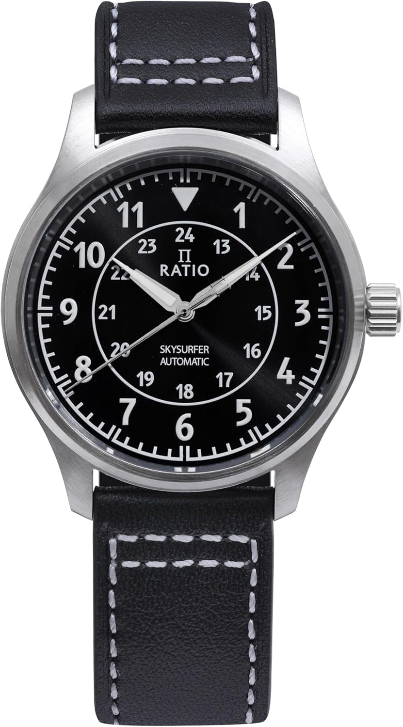 RATIO Pilot Style Watches Analog Display Japanese Automatic