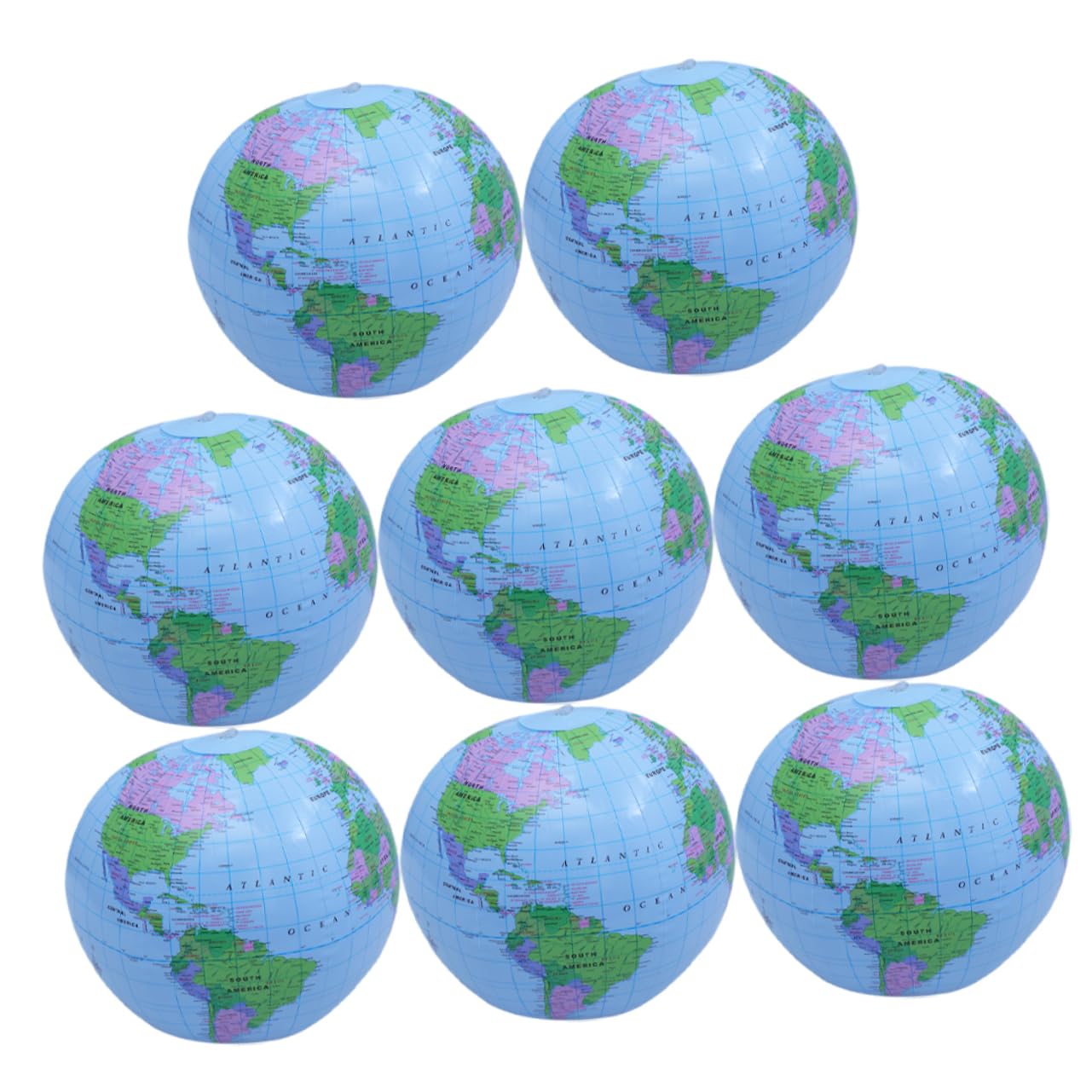 Balones de Playa Inflables Forma de Globo PVC 8 Piezas | Juguetes para Piscina, Flotan en Agua, para Fiesta Temática y Cumpleaños de Verano