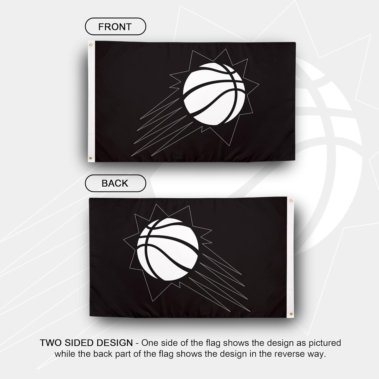 Desert Cactus Phoenix Suns Flag Team NBA National Basketball Association 100% Polyester Indoor Outdoor 3x5 feet Flags (Flag A)