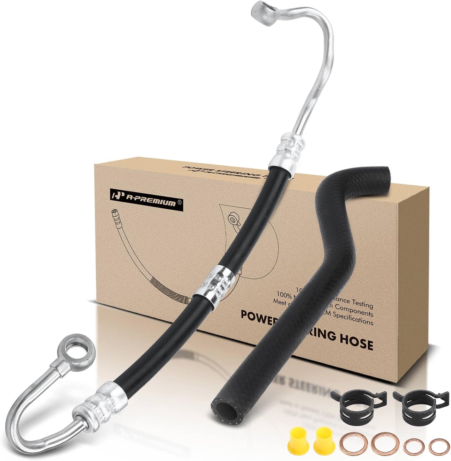 A-Premium Power Steering Hose Pressure & Reservoir Hose Line Assembly Compatible with BMW 323i 1997-1999 323is 1998-1999 328i 328is 1996-1999 2-PC Set