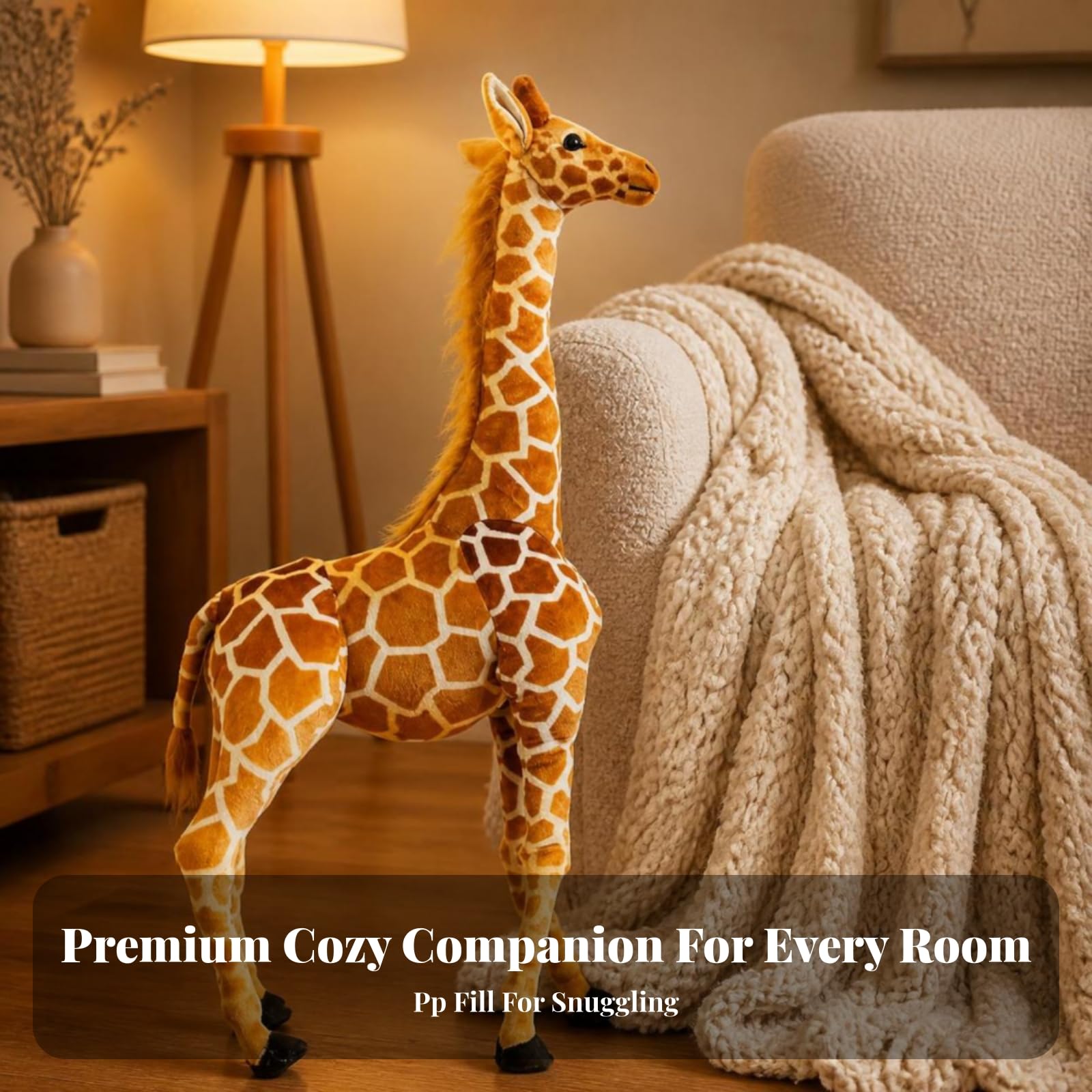 harayaa Animale di Peluche Morbido, Giraffa, 80 Cm, 0,6 Kg