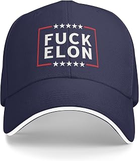 Fuck Elon Hat Anti Elon Musk Golf Hats for Mens Women Dad Caps