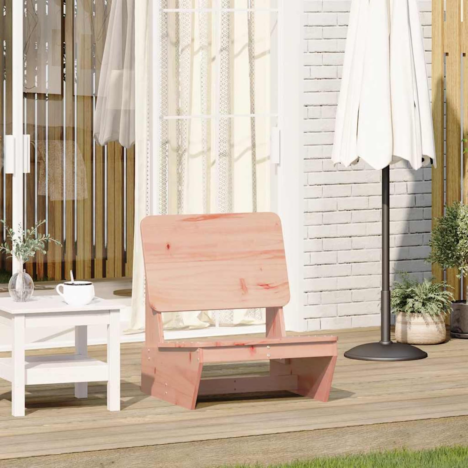 Chaise de jardin en bois massif imputrescible pour extérieur durable