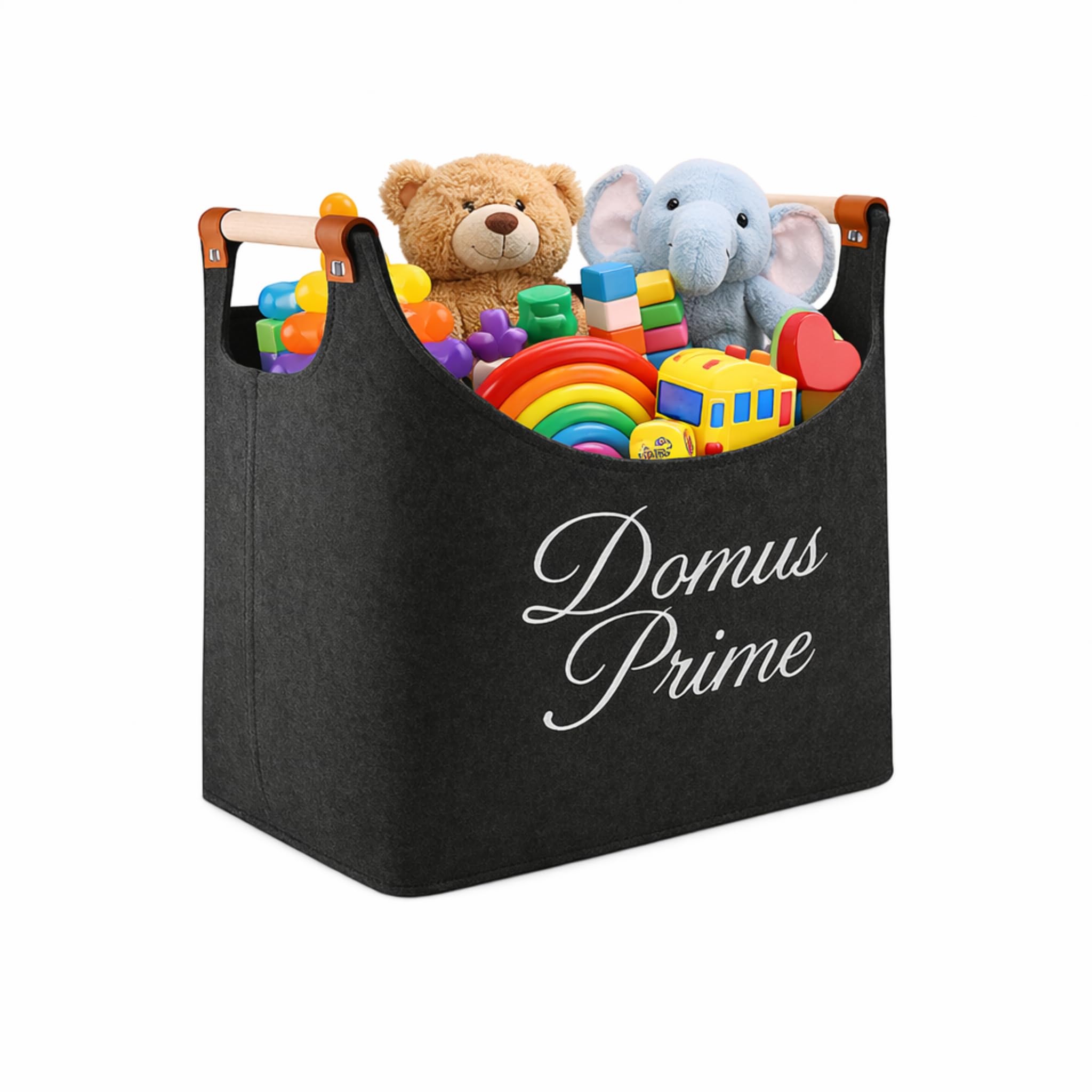 Borsa Portalegna per Camino Pieghevole e salvaspazio Porta Legna per Interni, Cesto in Legno, Può contenere Giornali Vestiti Giocattoli Accessori Camino Dark Grey