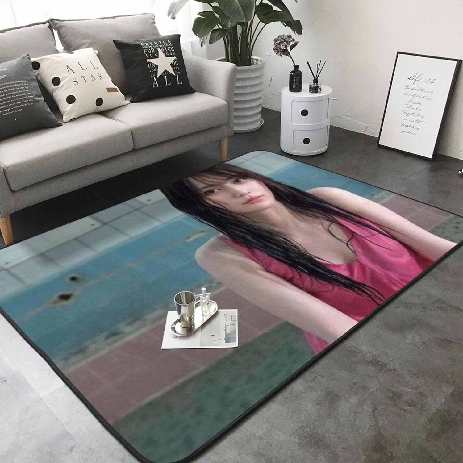 写真 本山なみ フランネルカーペット 絨毯 カーペット ト 玄関マット 