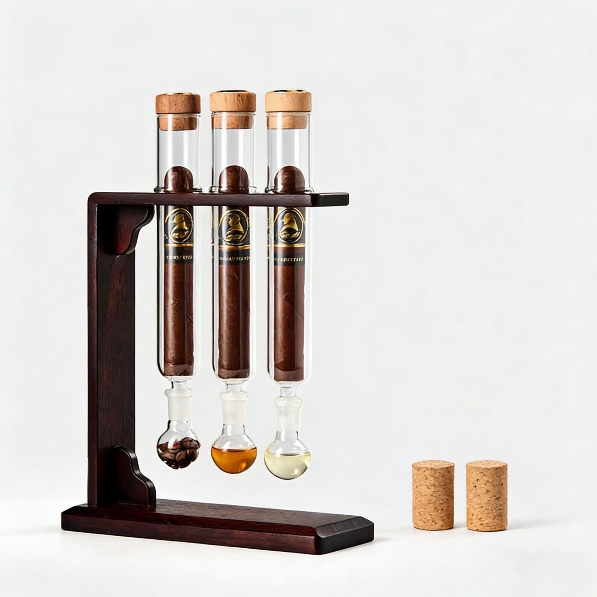 Tube d'infusion de cigare en bois noble pour cave à cigares de luxe