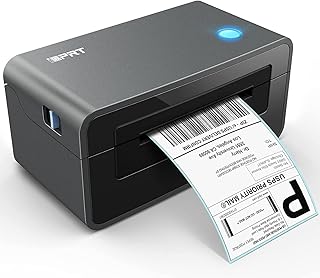 iDPRT Thermal Printer 4x6 Inch Label, Windows/Mac/iOS/Android, SP410 Thermal Printer for Small Business and Shipping Package,Desktop Barcode Label Printer for USB