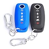 TANDRIVE 5-Button Key Fob Cover for 2023-2026 Nissan Rogue Pathfinder and 2024-2026 Sentra, Silicone, 2-Pack, Black and Blue