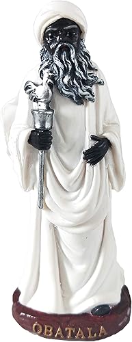 Estatua de Obatala Estatua de Orisha Obatala Estatua Sagrada Estatua de Hombre Poderoso (5 pulgadas)