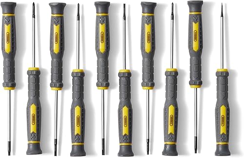 Miniatura 6 de General Tools #610 Juego de destornilladores de precisión de 10 piezas con estuche, juego de destornilladores pequeños perfecto para joyas,