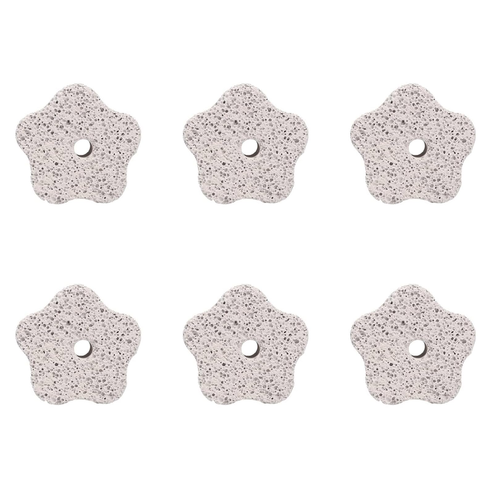 QHLWTT 6Pcs Natural Pet Teeth Grinding Stone Hamster Bunny Calcium Chew Stone Healthy Mineral Stone Chew Toy with Hole for Hamster Rabbit Guinea Pigs