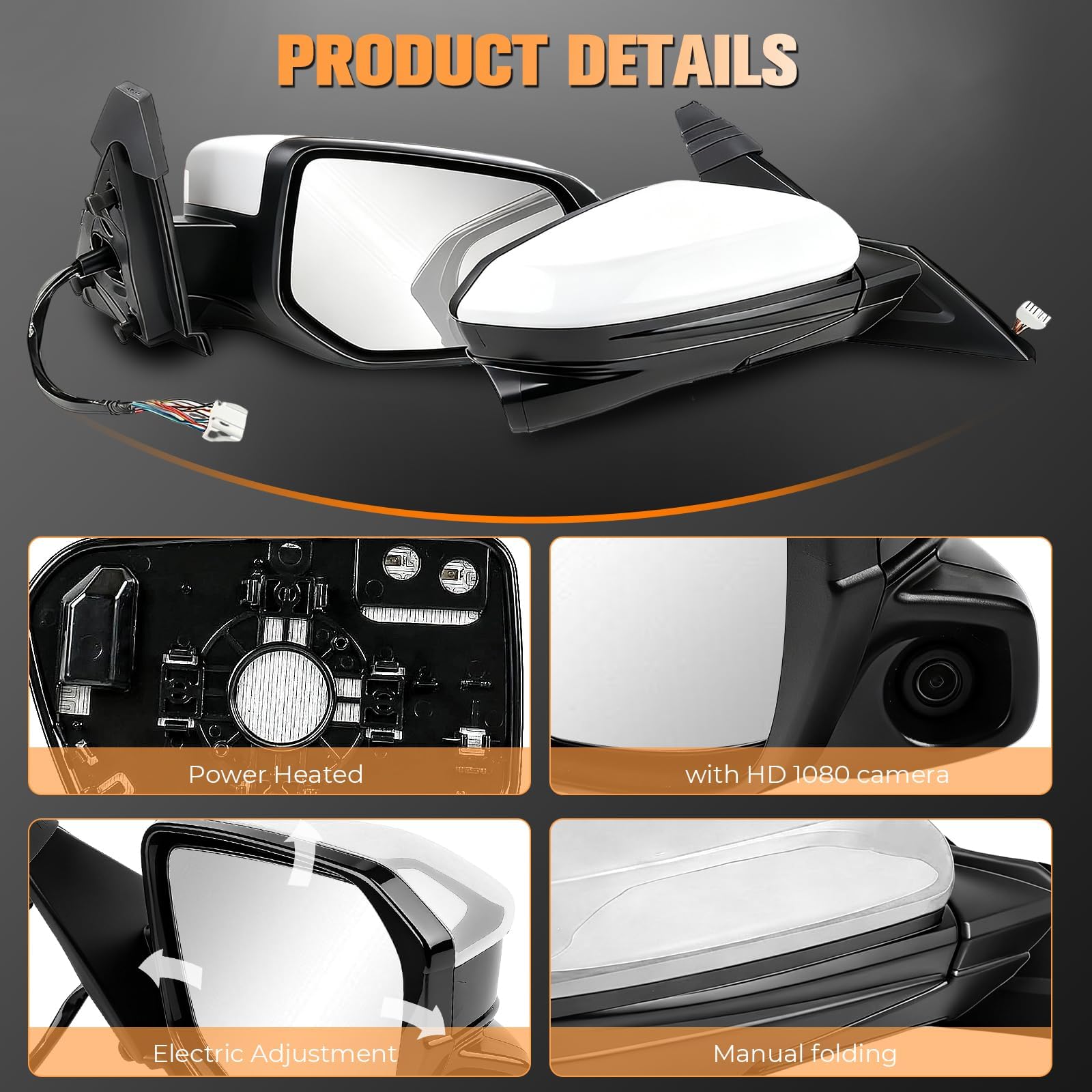 Amazon.com: QBselecar Passenger side rear View Mirror Assembly