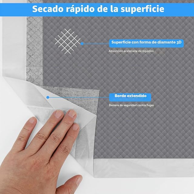 Foto 5 de 7 de KORVORIA 60 Piezas Empapadores Perros, 60 x 90cm Carbón para Control de Olor Almohadillas Absorbentes