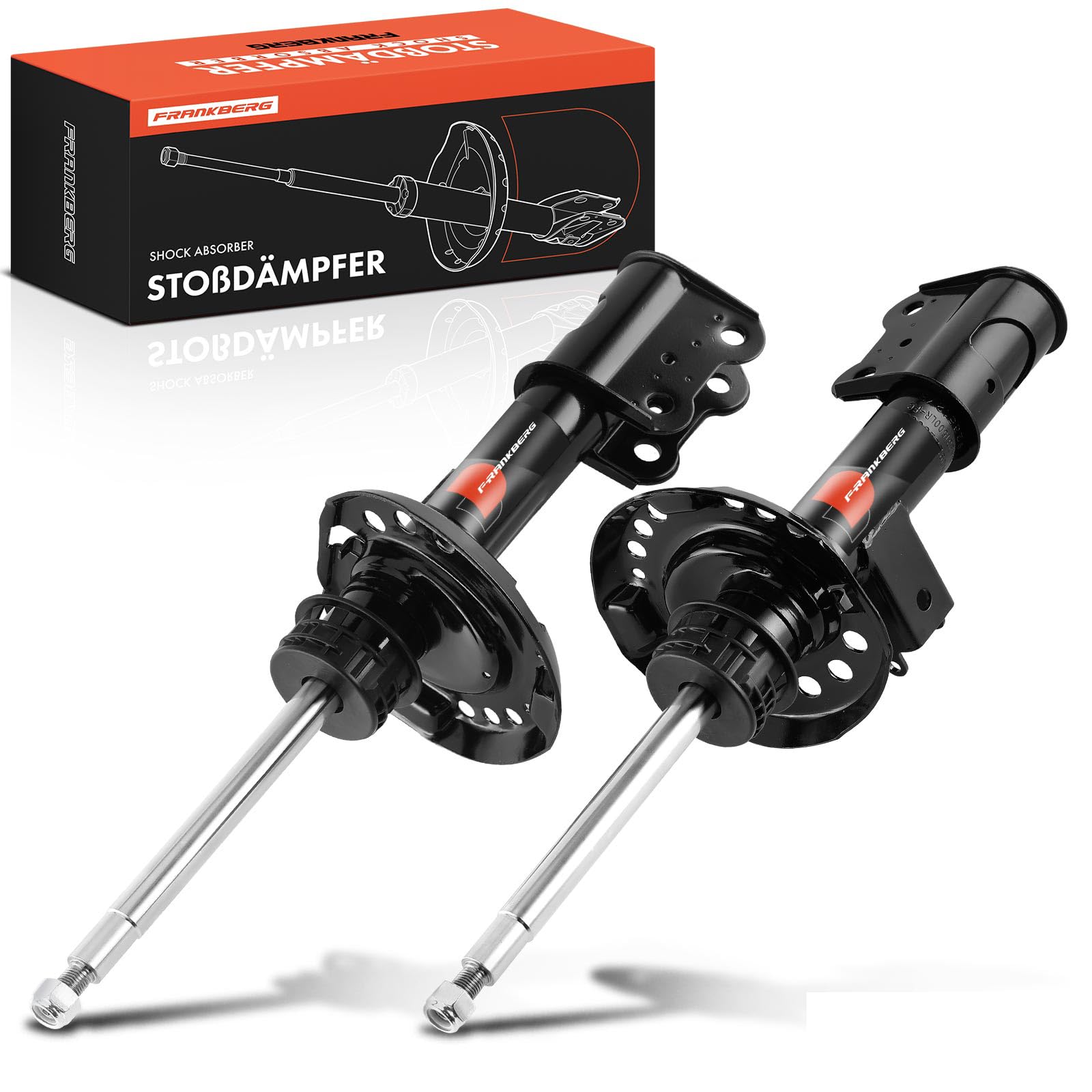 Frankberg 2 amortiguadores delanteros 537 mm presión de gas A2463233500 | Compatible con: CLA Coupé C117, Clase B W242 W246, Clase A W176, CLA Shooting Brake X117