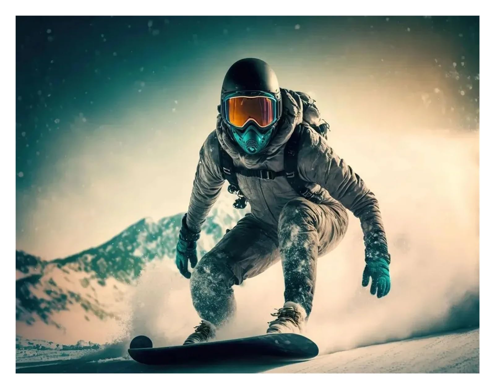 Affiches et imprimés de ski snowboard : tableau déco murale moderne