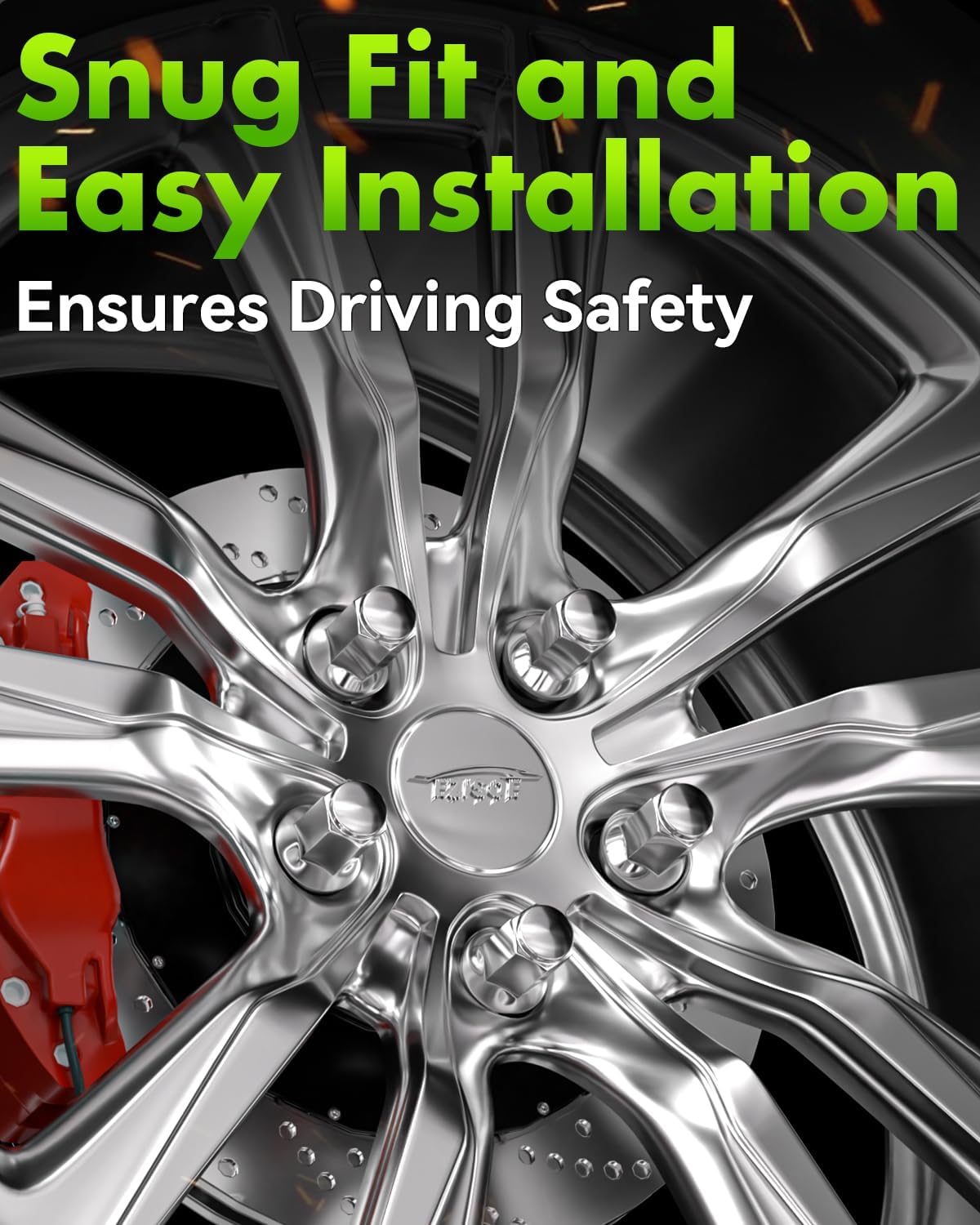 24PCS 13/16" Hex M14x2.0 Chrome OEM Factory Style Large Acorn Seat Lug Nuts for F150, Expedition, Navigator,Chrome Wheel Lug Nuts, 13/16” (21mm) Hex