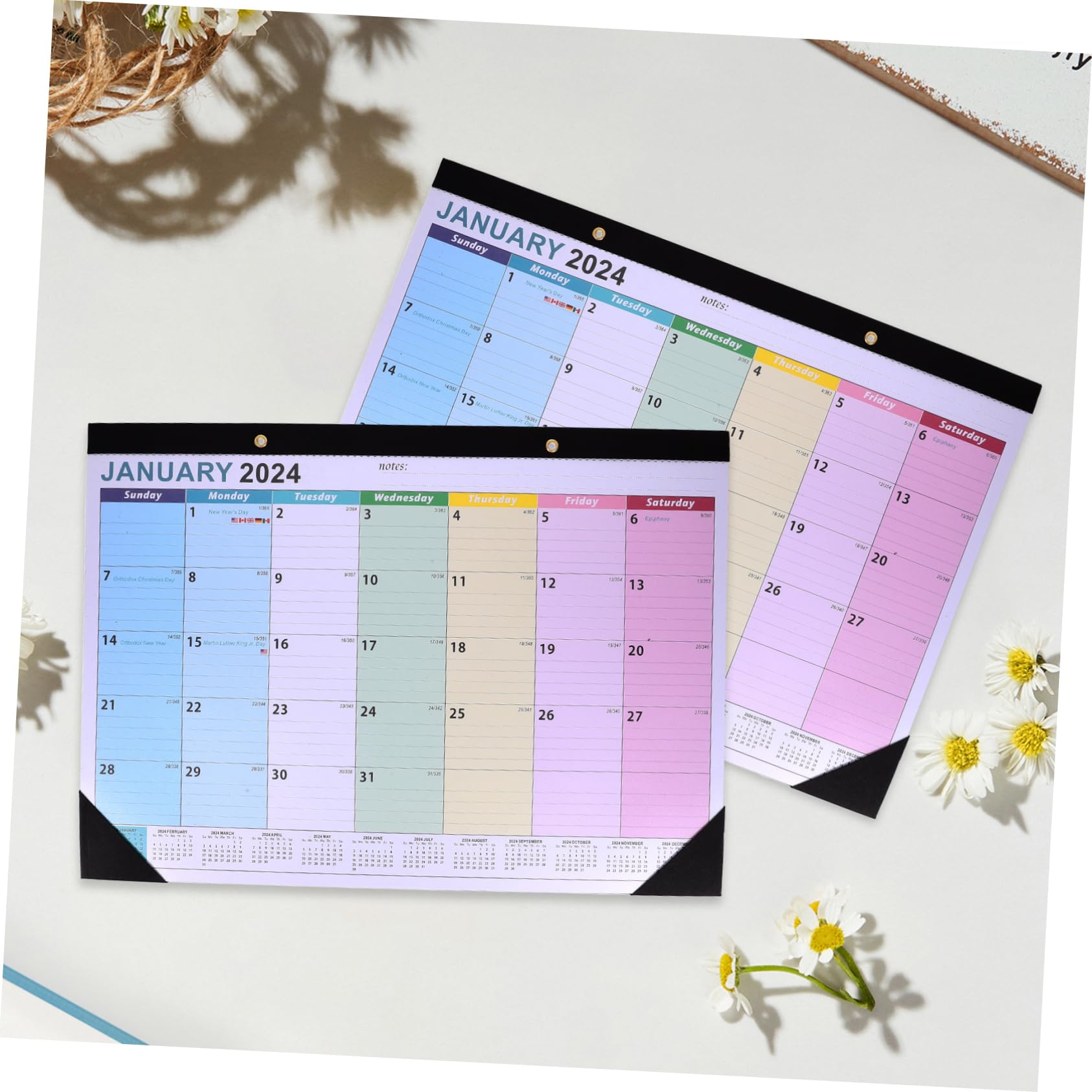 VILLCASE 5stücke Monatskalender Englischer Wandkalender Mit Monaten Countdown- Für Zuhause Büro Und Schule Einfach Zu Und Organisiert Ihre Termine