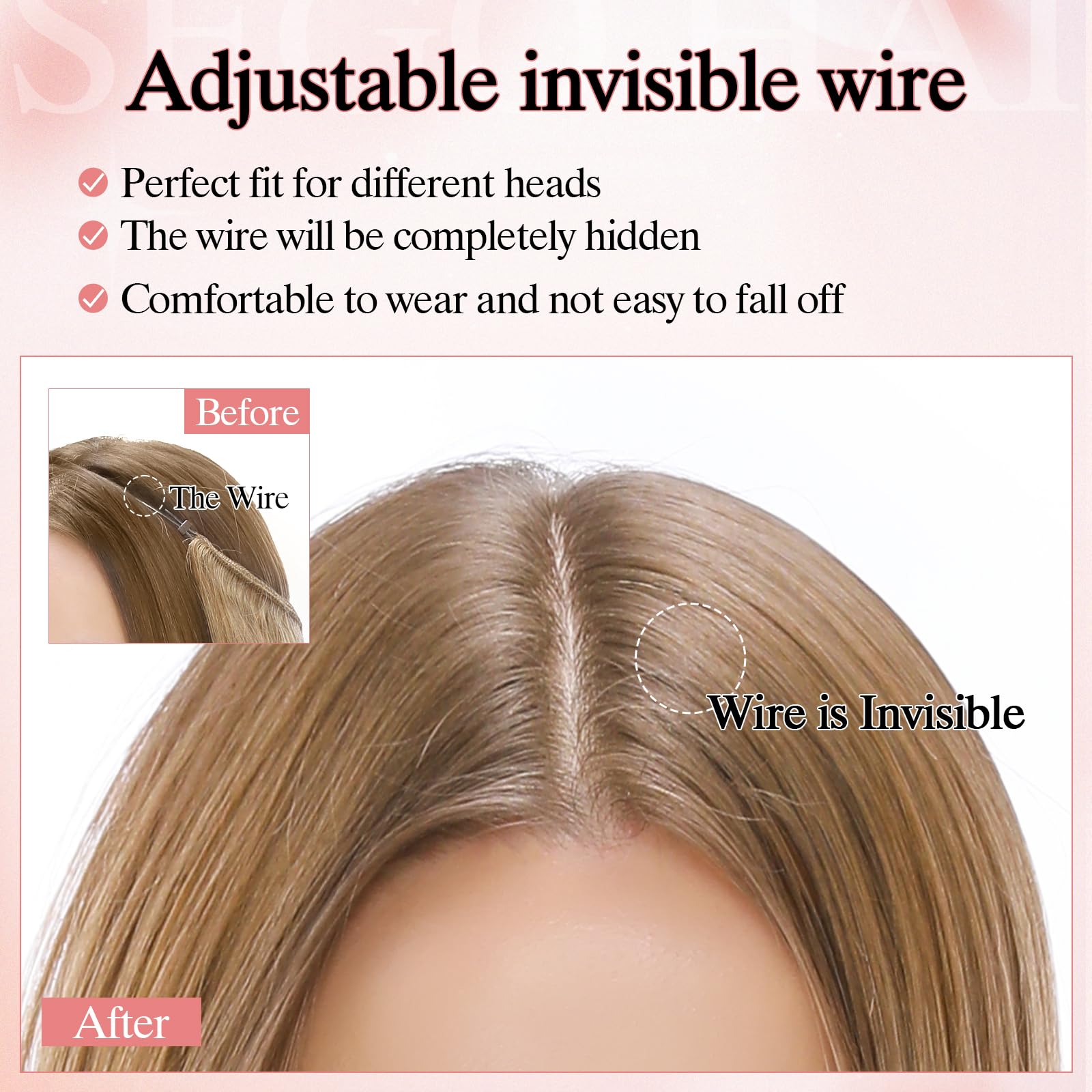 Amazon.com : SEGO Pro Halo Hair Extensions Real Human Hair  display picture 2