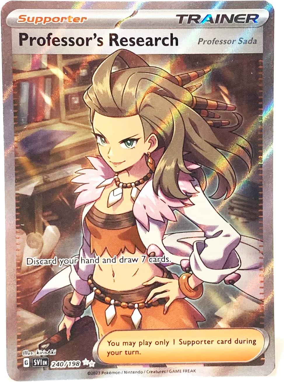 Pokemon - Professor's Research - Professor Sada 240/198 - Scarlet & Violet - Ultra Rare - Holo Full Art