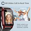 Smartwatch para adultos mayores con detección de caídas, rastreo GPS, alerta SOS y videollamada HD, rastreador de actividad resistente al agua para demencia/Alzhéimer, seguridad 4G (rojo) 5