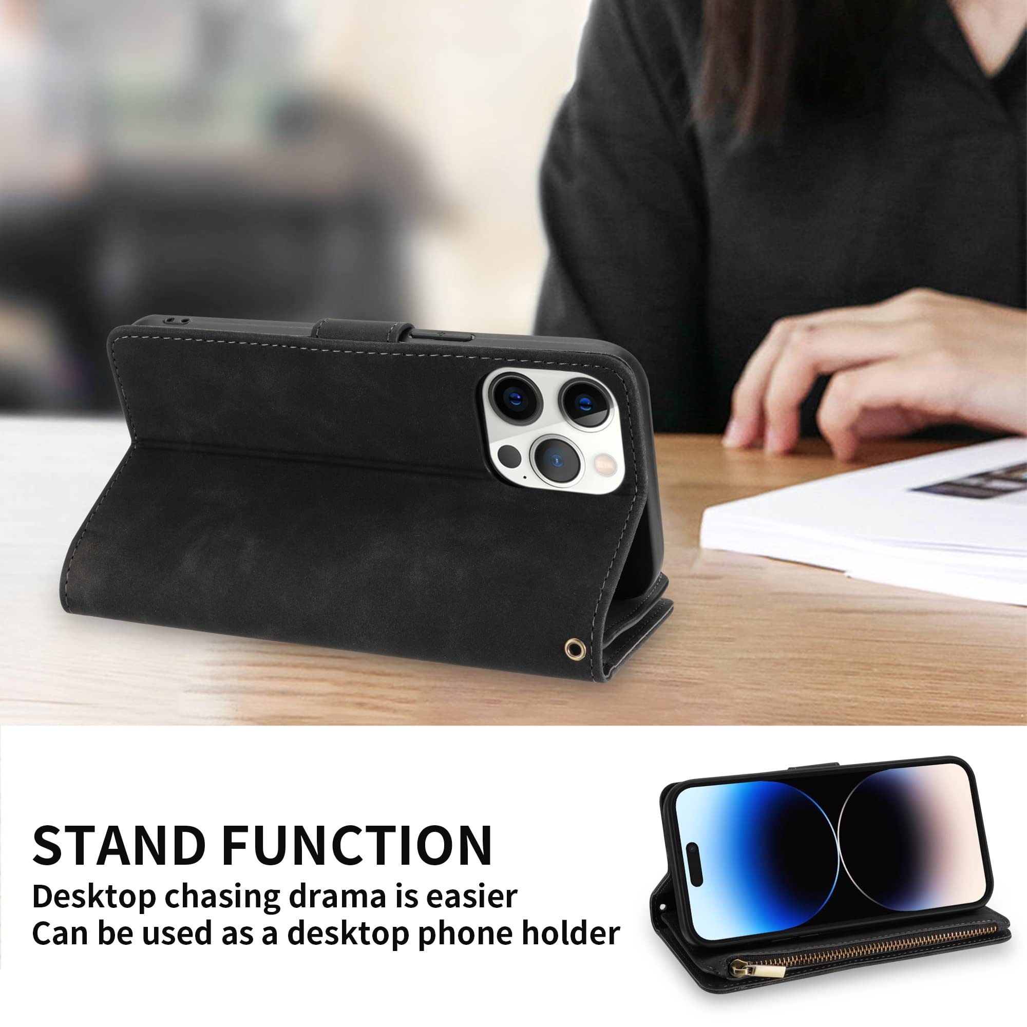 Amazon.com: ZZXX for iPhone 14 Pro Case Wallet with [RFID Blocking