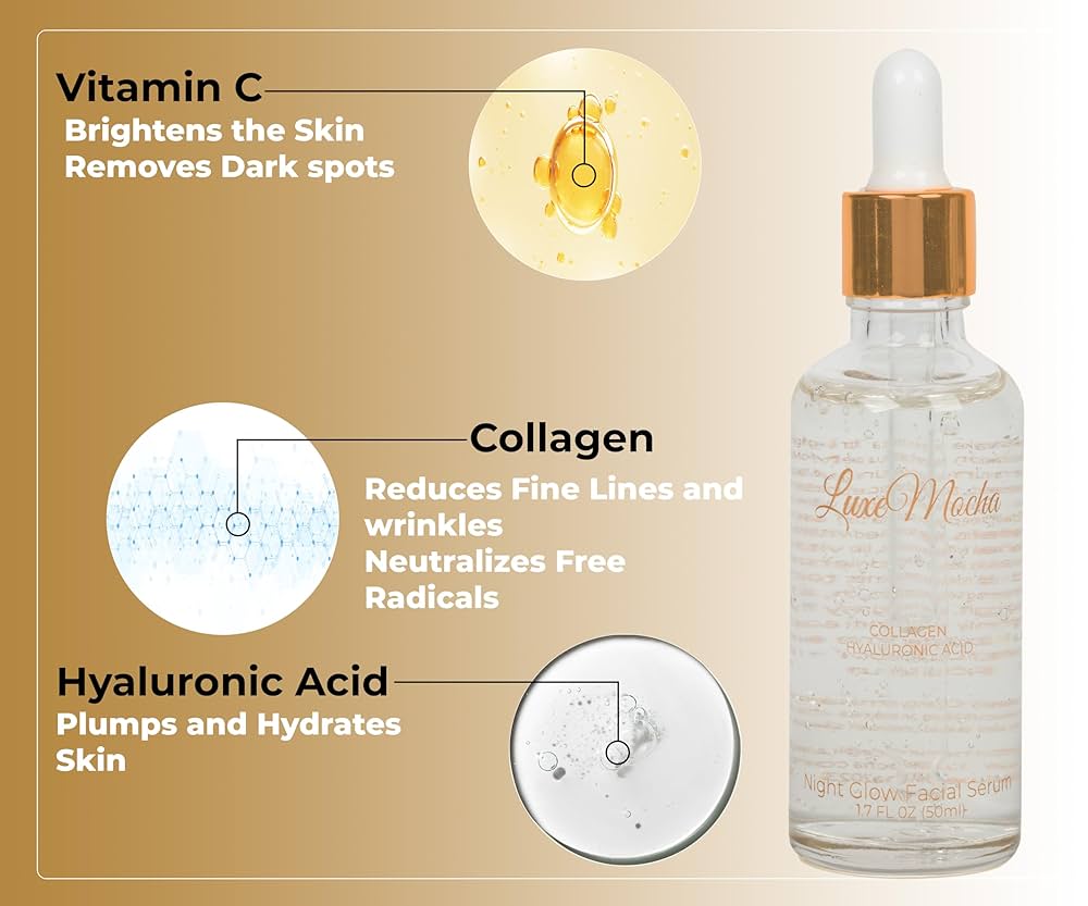 Amazon.com: Night Glow Facial Serum – With Hyaluronic Acid