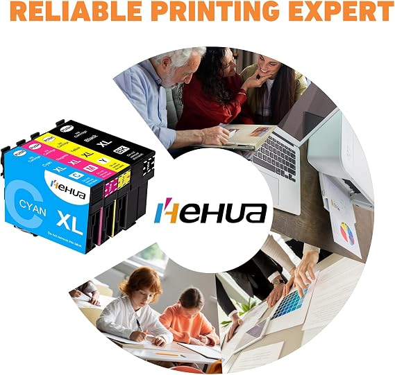 hehua Remanufactured Replacement for 252XL Ink Cartridges for Epson Printer | for Workforce WF-3640 WF-3620 WF-7720 WF-7710 WF-7620 WF-7610 WF-7110 WF-7210 (4X Black, 2X Cyan, 2X Magenta, 2X Yellow)