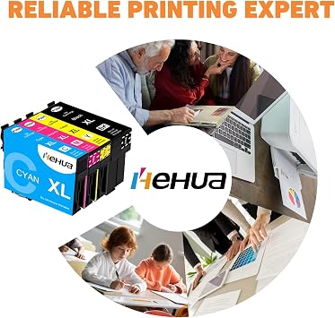 hehua Remanufactured Replacement for 252XL Ink Cartridges for Epson Printer | for Workforce WF-3640 WF-3620 WF-7720 WF-7710 WF-7620 WF-7610 WF-7110 WF-7210 (4X Black, 2X Cyan, 2X Magenta, 2X Yellow)