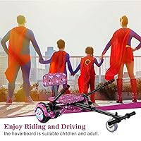 Vista 7 de Hoverboard de 6.5" de dos ruedas con asiento de autoequilibrio, scooter eléctrico con ruedas de luz LED Flash