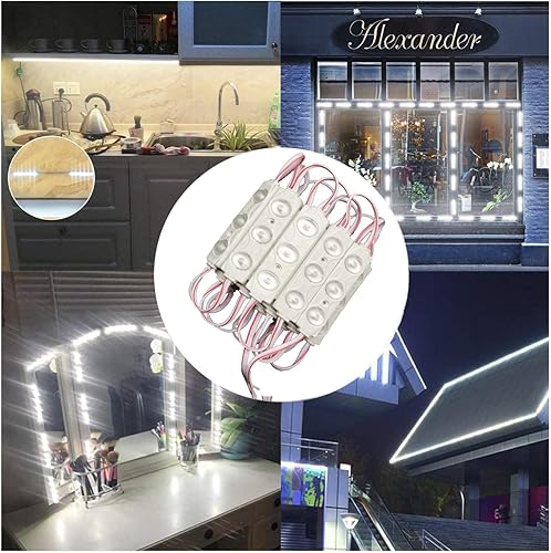 Miniatura 7 de Módulo LED, módulo LED Erudite luz de repuesto blanca para inflable 2835SMD 3 LED módulo de luz 100 piezas de módulo de iluminación para ventana de