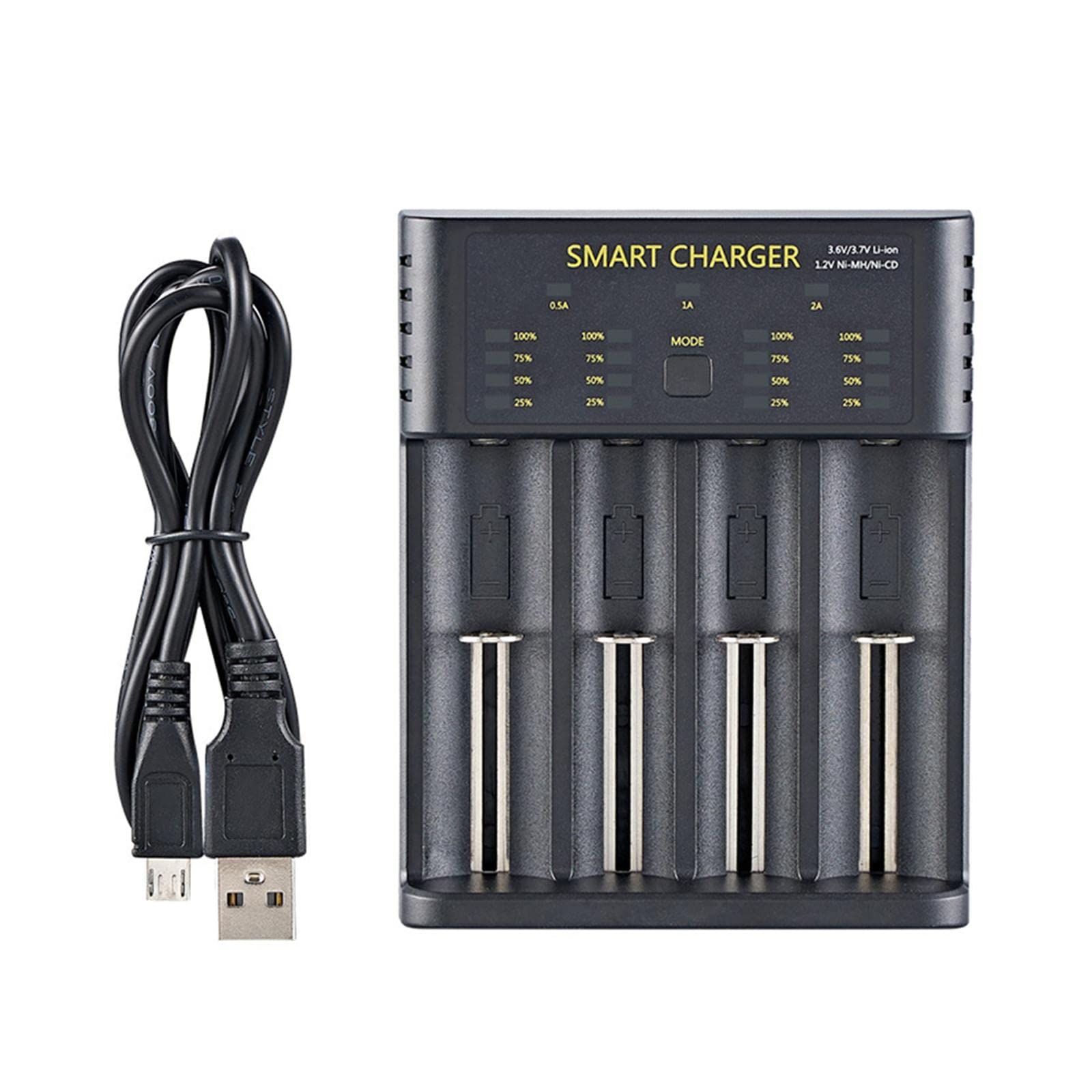 SHOPORA® 18650 Batteries Charger 4-Slot for Li-Ion Batteries 10440 14500 14650 16340 | Computer Cables & Connectors | USB Cables, Hubs & Adapters-image-44